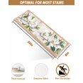 thumbnail image 4 of Stair Treads for Wooden Steps,Flowers Leaves Peel and Stick Stair Treads with Adhesive,Farmhouse White Botanical Magnolia Retro Non Slip Indoor Stairs Runner Rugs Mats for Elders Dogs 8"x30" 10PCS, 4 of 7