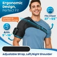 thumbnail image 3 of Heated Shoulder Brace Wrap with Massage for Muscle Relief, Heated Shoulder Massage with 3 Heat & Vibration Settings, Electric Shoulder Heating Pad Massager for Men Women, Black, 3 of 14