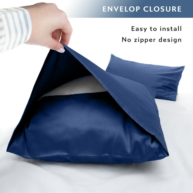 Navy blue king size pillowcases online