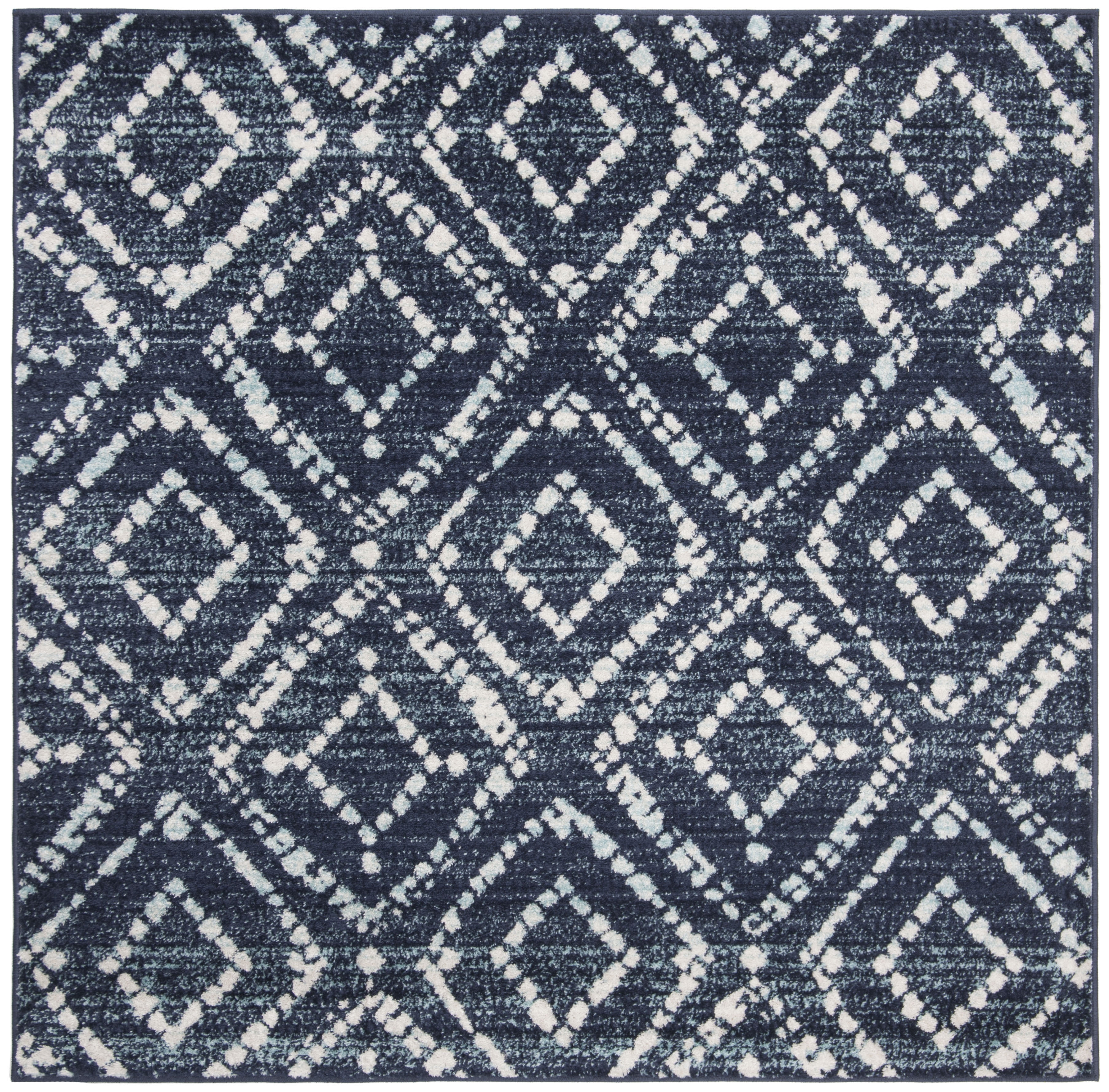 Safavieh Adirondack Lecia Geometric Area Rug, Navy/Ivory, 10' x 10' Square