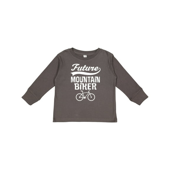 Inktastic Future Mountain Biker Boys or Girls Long Sleeve Toddler T-Shirt
