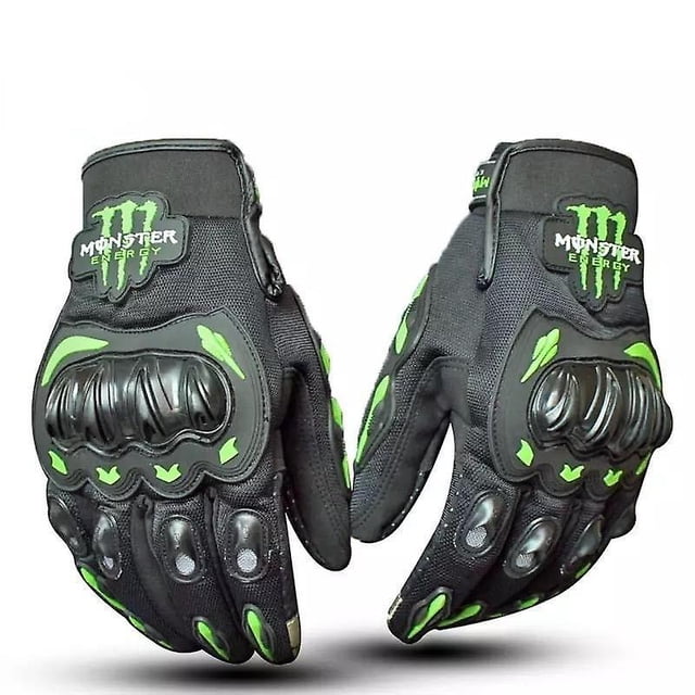 Monster Energy Guantes de moto transpirables de dedo completo Guantes de moto de carreras todoterreno - M ACTIVE Biensenido a ACTIVE