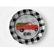 Buffalo Plaid Truck | Christmas | Gift Idea | Personalized | Dishwasher Safe | Oven Safe | Microwave Safe | ThermoSaf®