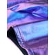 thumbnail image 5 of Top metálico con cuello halter para mujer con cuello en V profundo sin espalda holográfico Azul púrpura XL, 5 of 6