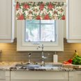 thumbnail image 2 of Yayeee Kitchen Valance Rod Pocket 54" x 18" Living Room Window Curtain, Retro Christmas Holly, 2 of 6