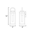 thumbnail image 5 of 40314CLBK Maxim Lighting Nassau Vivex - 1 Light Outdoor Wall Lantern-16 Inches Tall and 5 Inches Wide-Black Finish, 5 of 5