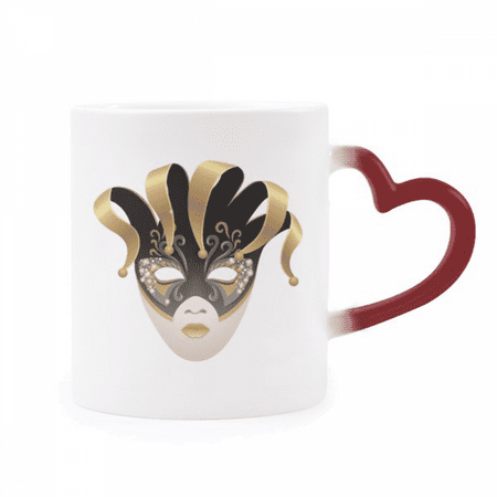 

en head happy carnival of venice heat sensitive mug red color changing stoneware cup
