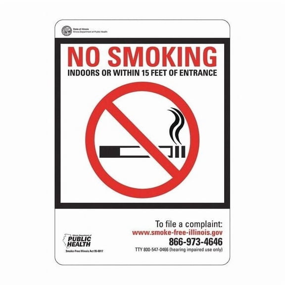 Lyle Reflective No Smoking Sign,14x10in,Alum LCU1-0197-RA_10x14