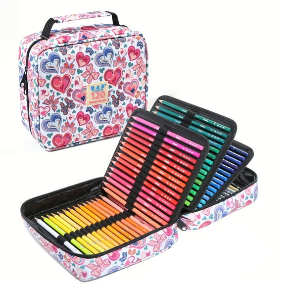 120 Colored Pencils Kit, Oil-Based Soft Core Art Supplies for Adults and Beginners, Ideal for Sketching and Shading, Professional Drawing Pencil Set with Zipper Case