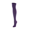 thumbnail image 2 of MeMoi Zipper Pattern Women's Cotton Blend Over The Knee Sock - Womens - Female, One Size, Blackberry Cordial Heather, 2 of 4