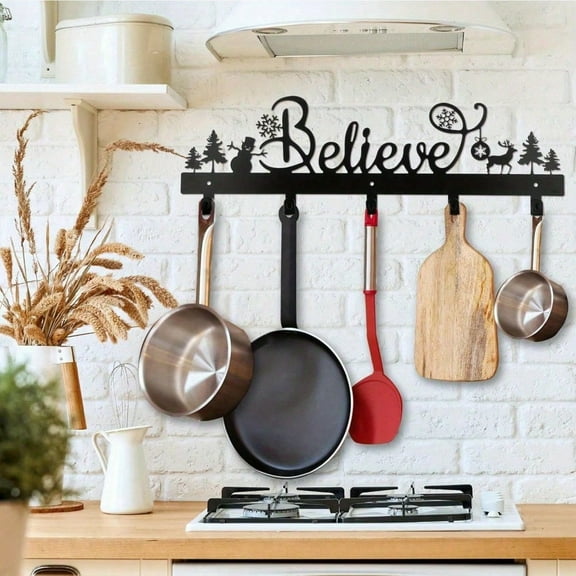 1 Pc Christmas Stocking Wall Rack with Hangers Holder Stand Metal Stocking Hangers Mantel Wall Mount Hook Holder for Mantle Entryway Holiday