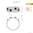 thumbnail image 4 of ANGARA Natural Nature Inspired Round Ruby & Diamond Filigree Ring in 14K White Gold for Women (Size-3mm) | July Birthstone, Birthday, Anniversary, Jewelry Gift for Women | Natural Ruby Ring, 4 of 8