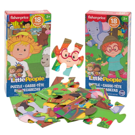 2 pcs 18pc Fisher Price Little People Puzzle