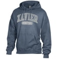thumbnail image 2 of Men's Comfort Wash  Navy Xavier Musketeers Lightweight Fleece Pullover Hoodie, 2 of 3