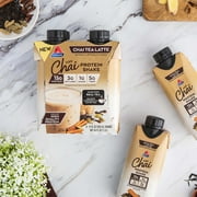 Atkins Chai Tea Latte Flavored High Protein Shake, Ready to Drink, Low Sugar and Low Carb Shakes, Keto-Friendly, Made with Real Tea, 4 Count