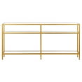 thumbnail image 3 of Evelyn&Zoe Sivil 64" Wide Rectangular Console Table, Brass, 3 of 5