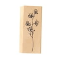 thumbnail image 1 of pitrice Stamp Rectangular Wood Rubber Scrapbooking Stamp DIY Flower Printing Photo Album Seal, Type 5, 1 of 8