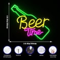 thumbnail image 3 of Beer Time Neon Sign Bar Neon Light Sign Yellow LED Sign for Wall Decor USB Neon Sign for Bar Club Home Wedding Birthday Party Gift Decoration, 3 of 5