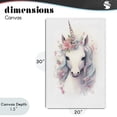thumbnail image 4 of Stupell Industries Bohemian Unicorn with Pink Flower Crown Canvas Art, 20 x 30, by Creative Studio, 4 of 8