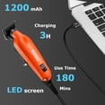 thumbnail image 4 of KEMEI 2293 Professional Cordless T-Blade Hair and Beard Trimmer for Men, Orange, 4 of 7