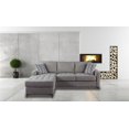 thumbnail image 1 of Topline Home Furnishings Graphite Grey Reversible Sectional, 1 of 2