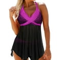 thumbnail image 1 of Gupgi Maillots de Bain Grande Taille pour Femmes 2 Pcs Tankini Haut et Culottes, 1 of 4