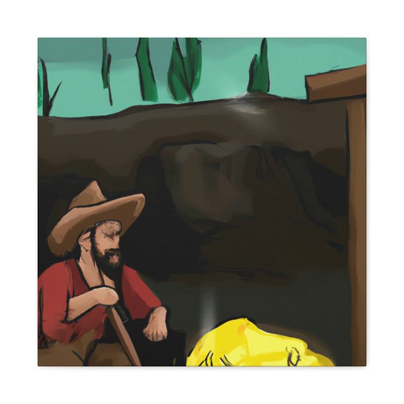 Golden Glittering Mines - Canvas