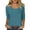w93# Blue102, variant on Wuxian Women'S Casual Solid Color Print Round Neck Low Cut 3/4 Sleeve T Shirt Top Classic Loos Fit Breathable Comfortable Tee Soft Fashionable Streetwear,Dark Green,L
