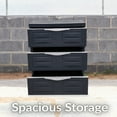 thumbnail image 3 of Sunnydaze 29.5" Plastic 3-Drawer Freestanding Storage Drawers, Charcoal, 3 of 9