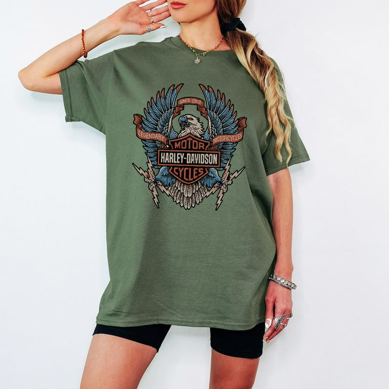 Vintage Harley Davidson Electric Eagle 90s Bootleg T-Shirt