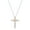 Rose Gold, variant on Collection Round White Diamond Religious Cross Pendant for Women with 18 Inch Gold Chain (0.10 ctw, Color I-J, Clarity I1-I2) in 18K White & Yellow Gold