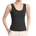 thumbnail image 2 of Lonomox Women's Crew Neck Seamless Tank Tops Basic Sleeveless Layering Undershirt Solid Color Inner Shirts for Daily Wear, 2 of 6