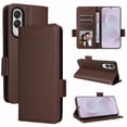 thumbnail image 1 of Wallet Case for Samsung Galaxy S25 Edge Flip Cover with Card Slots & Kickstand Brown, 1 of 5