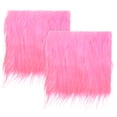 thumbnail image 1 of Unique Bargains Plush Faux Fur Fabric Square, 10' x 10' Fluffy Faux Fur Patches Cuts, Pink 2Pack, 1 of 6