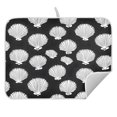 thumbnail image 5 of Ryvnso Seashells Dish Drying Mat for Kitchen Countertop 16x18 Small Dish Pad Drainer Rack Dish Sink Mats, 5 of 7