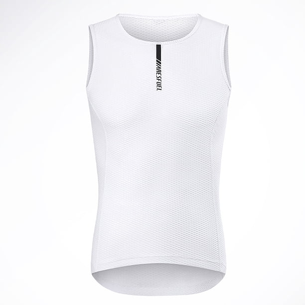 Chaleco para bicicletas Chaleco para hombres con camisa inhalable, capa base rápida y seca, Jersey sin mangas para ropa para bicicletas Hombres confort óptimo sudor