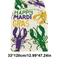 thumbnail image 3 of RyanK Mardi Gras Decorations Mardi Gras Table Flags Purple Carnival Decorations Indoor Outdoor Party Decorations 47.24*12.99in, 3 of 6