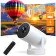 thumbnail image 1 of Mini proyector Trunera compatible con 4K, 1080P, 220 lúmenes ANSI, WiFi 6, 1 of 7