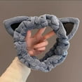 thumbnail image 5 of Face Wash Headband Hairband With Cat Ears Coral Fleece Cartoon Cute Creative Hair Accessories, 5 of 9