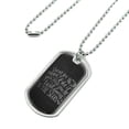 thumbnail image 2 of Shoot for the Moon Land Among Stars Military Dog Tag Pendant Necklace with Chain, 2 of 5