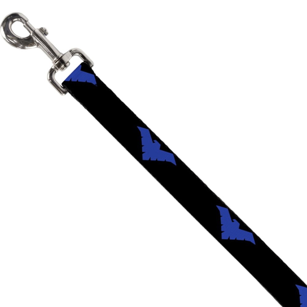 DC Comics Pet Leash, Dog Leash, Nightwing Logo Black Blue, 4 Feet Long 1.0 Inch Wide