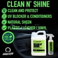 thumbnail image 3 of Nanoskin CLEAN N’ SHINE Interior Cleaner, Conditioner & Dressing 1 Gallon – Car Wash Interior Spray for Car Detailing | Restores Leather, Plastic & Vinyl Surfaces | For Cars, Trucks, Motorcycles, RVs, 3 of 4
