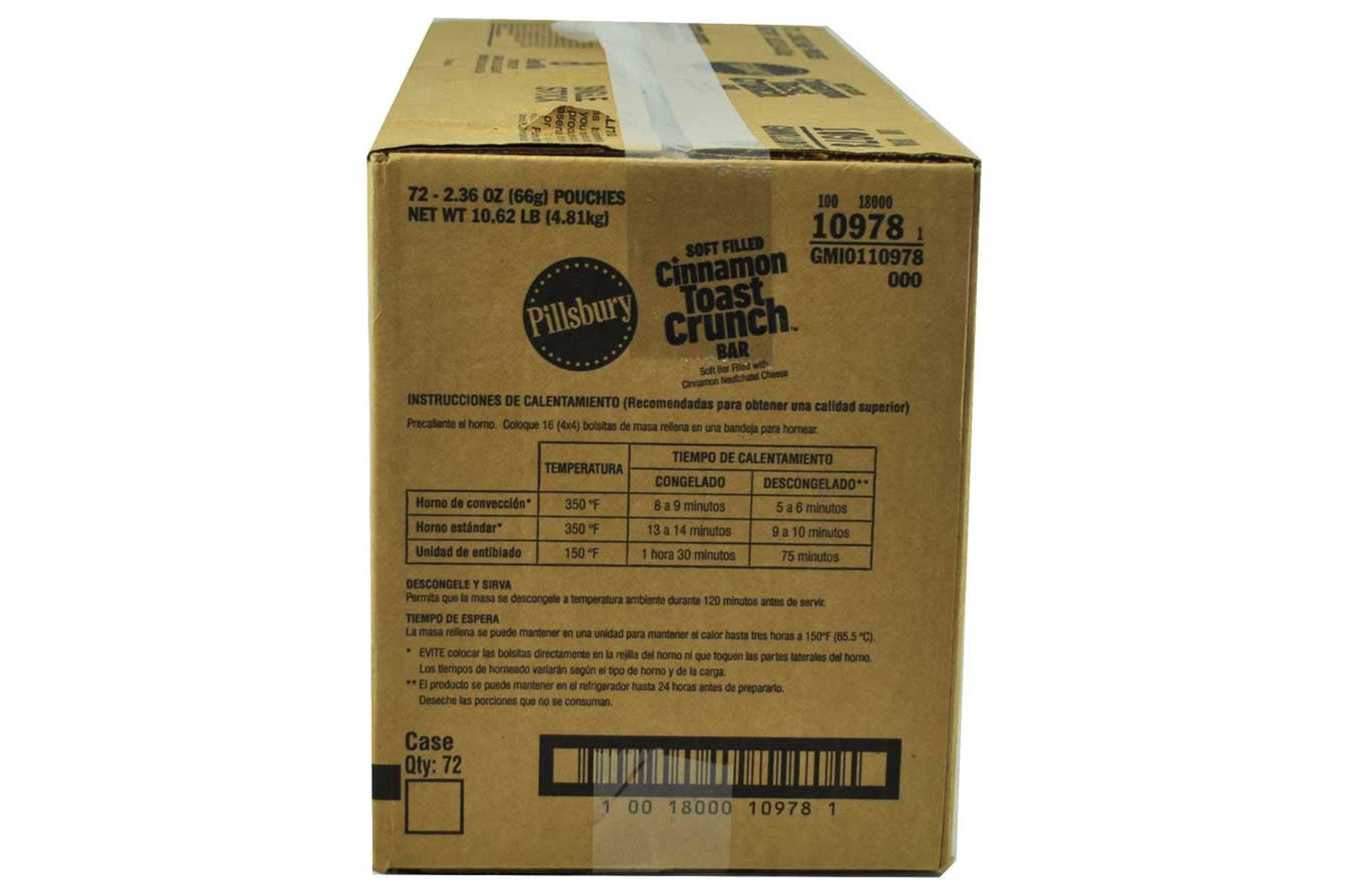 Pillsbury Soft Filled Cinnamon Toast Crunch Bar, 2.36 Ounce - 72 per case.