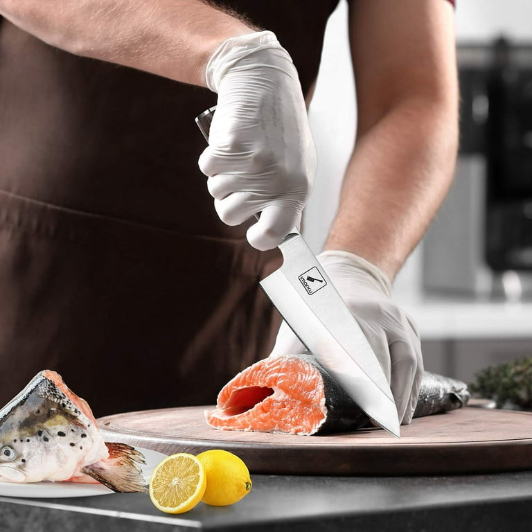 imarku | 7-inch Deba Knife Fish Fillet Knife Stainless Steel Single Bevel  Japanese Kitchen Knife for Fish Cutting