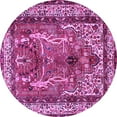 thumbnail image 1 of Ahgly Company Indoor Round Persian Purple Traditional Area Rugs, 4' Round, 1 of 4