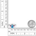 thumbnail image 6 of Gem Stone King 14K White Gold Swiss Blue Topaz and Red Created Ruby Engagement Ring for Women | 1.78 Cttw | Oval 8X6MM | Gemstone November Birthstone | Size 9, 6 of 6
