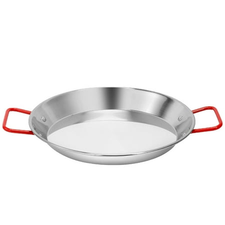 

Stainless Steel Paella Pan Easy to Clean Fry Pan for Home Kitchen Induction 20cm