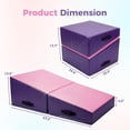 thumbnail image 2 of Gymnastics Mat, Incline Gymnastics Mat, Skill Shape Tumbling Backbend Trainer Exercise Mat, Foldable Design with High-Density Foam & Waterproof Cover, 2 of 8