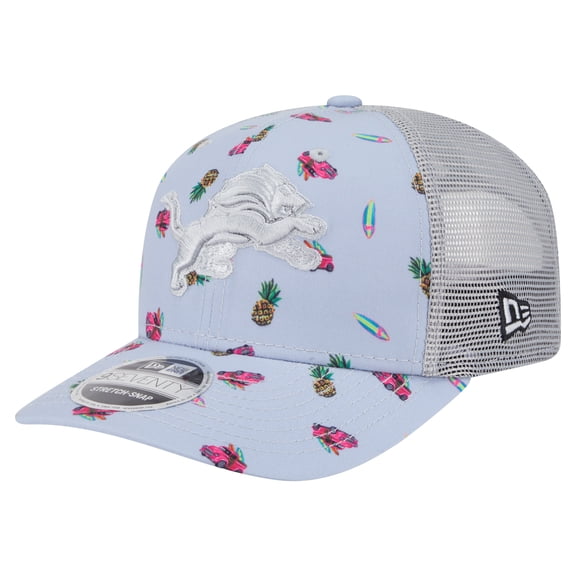 Men's-New Era Light Blue Detroit Lions Adventure Surfboard 9SEVENTY Adjustable Hat