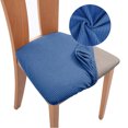 thumbnail image 3 of Funda de cojín de silla de jacquard de spandex, funda de cojín tapizada para comedor, funda de asiento de silla sólida sin respaldo, protector de muebles, 3 of 5